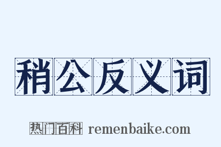 稍公反义词是什么意思的图片